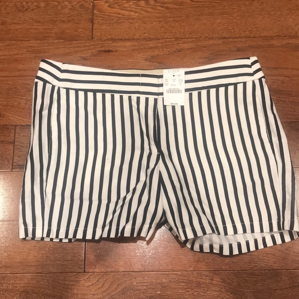 J Crew 3 1/2 striped shorts